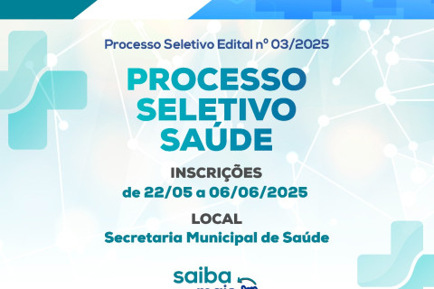 Prefeitura abre Processo Seletivo Simplificado para a área da Saúde