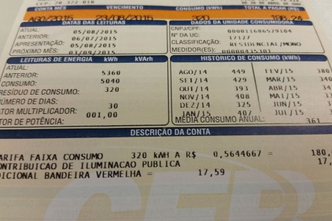 Consumidor pagará menos na conta de luz em janeiro