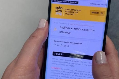 Detran-MG orienta sobre serviço que permite indicar o real infrator