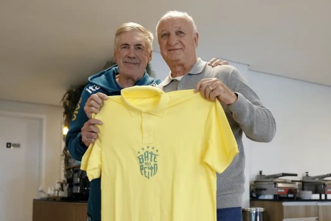 Pentacampeão com a seleção, Felipão é homenageado na Granja Comary