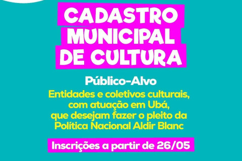 Prefeitura abre Cadastro Cultural para grupos e entidades culturais