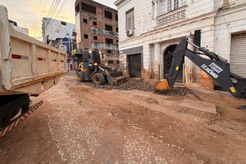 Prefeitura inicia obras de reestabelecimento do Calçadão Deputado Ibrahim Jacob