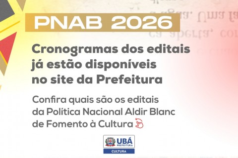 Prefeitura divulga cronogramas dos editais da Política Nacional Aldir Blanc de Fomento à Cultura (PNAB)